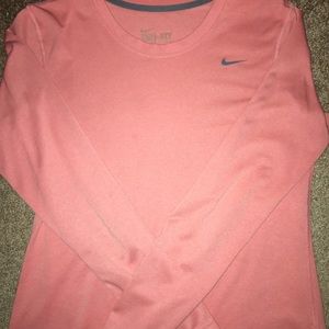 Nike light pink long sleeve